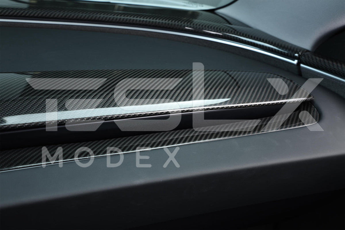 2024-Up Tesla Model 3, 2025-Up Model Y Carbon Fiber Interior Front Dashboard Cover image 6