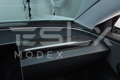 2024-Up Tesla Model 3, 2025-Up Model Y Carbon Fiber Interior Front Center AirOutlet Frame Cover image 5