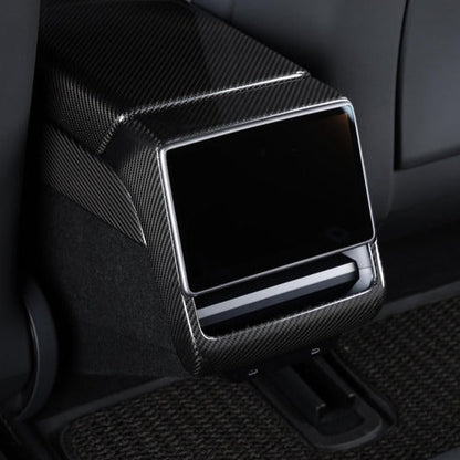 2024-Up Tesla Model 3, 2025-Up Model Y Carbon Fiber Interior Rear Display Frame Cover image 2