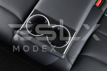 2024-Up Tesla Model 3, 2025-Up Model Y Carbon Fiber Interior Water Cup Frame image 10
