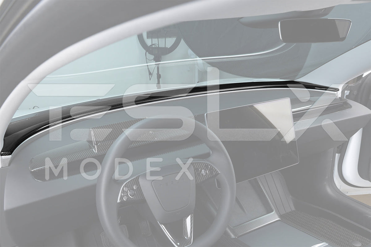 2017-Up Tesla Model 3 20-24 Y Carbon Fiber Interior Instrument Trim image 15