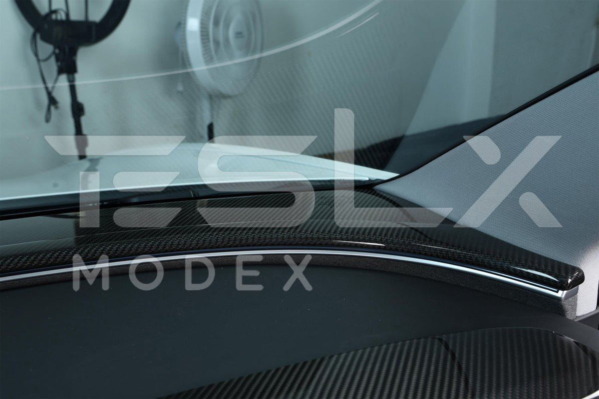 2017-Up Tesla Model 3 20-24 Y Carbon Fiber Interior Instrument Trim image 12
