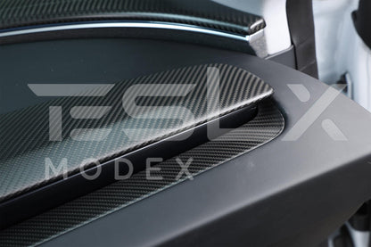 2024-Up Tesla Model 3, 2025-Up Model Y Carbon Fiber Interior Front Center AirOutlet Frame Cover image 6