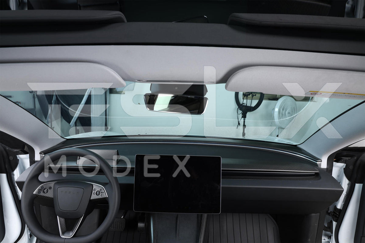 2024-Up Tesla Model 3, 2025-Up Model Y Carbon Fiber Interior Front Center AirOutlet Frame Cover image 3