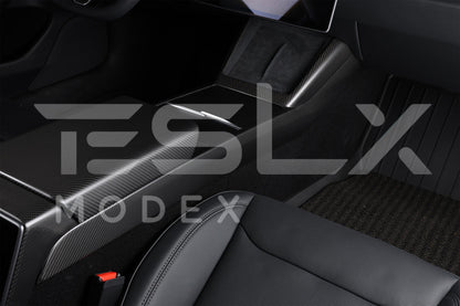2020-23 Tesla Model 3 20-25Y Carbon Fiber Interior Center Console Shift Sides image 18