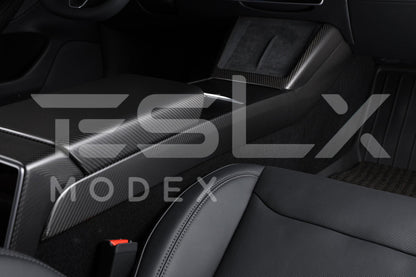 2020-23 Tesla Model 3 20-25Y Carbon Fiber Interior Center Console Shift Sides image 14