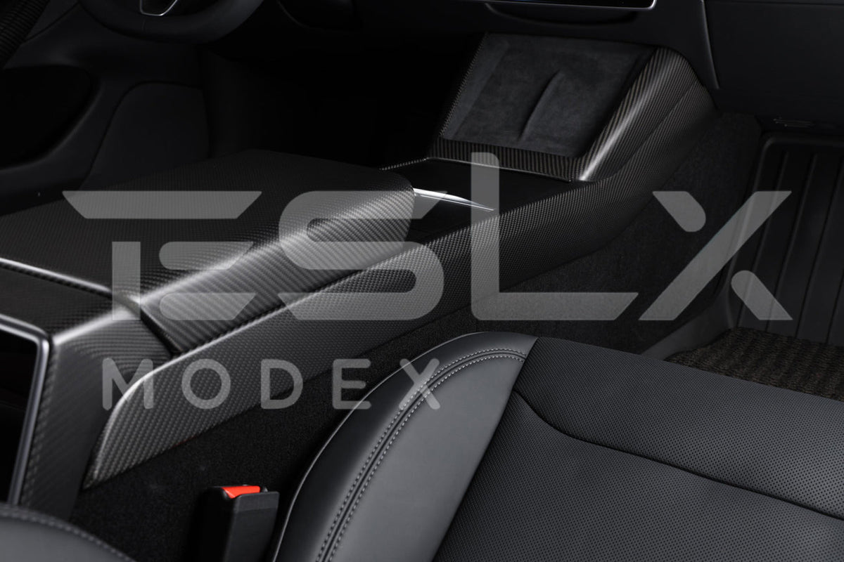 2020-23 Tesla Model 3 20-25Y Carbon Fiber Interior Center Console Shift Sides image 32