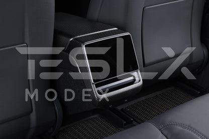 2024-Up Tesla Model 3, 2025-Up Model Y Carbon Fiber Interior Rear Display Frame Cover image 5
