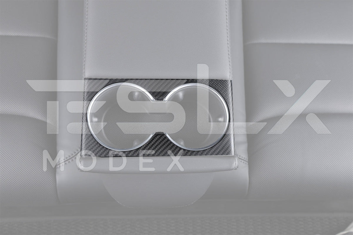 2024-Up Tesla Model 3, 2025-Up Model Y Carbon Fiber Interior Water Cup Frame image 12