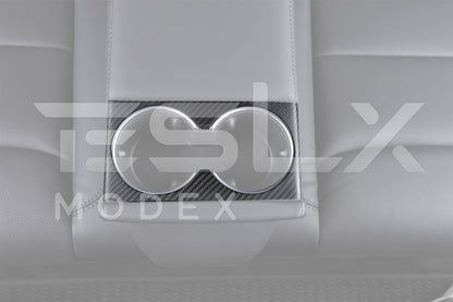 2024-Up Tesla Model 3, 2025-Up Model Y Carbon Fiber Interior Water Cup Frame image 12