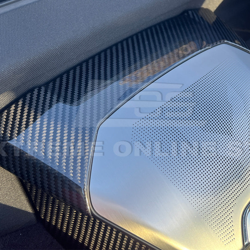 Corvette C8 DRY CARBON FIBER Upper Waterfall Speaker Cover image 13