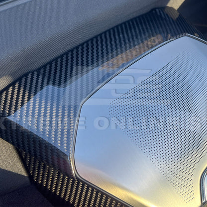Corvette C8 DRY CARBON FIBER Upper Waterfall Speaker Cover image 13