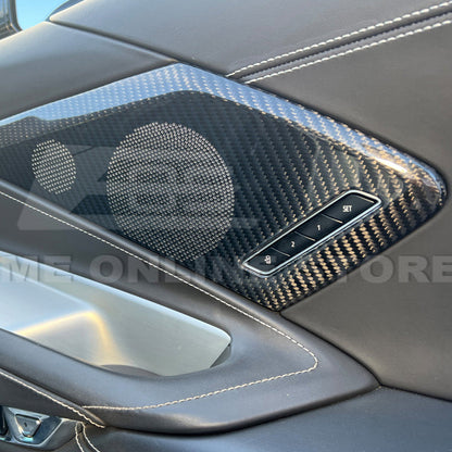 Corvette C8 DRY CARBON FIBER Door Speaker Cover image 6