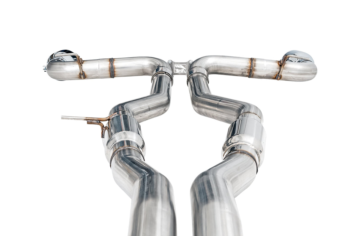 AWE Resonated Track Edition Exhaust for A90 Supra - 5" Chrome Silver Tips image 6