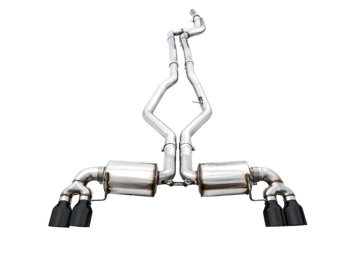 AWE Non-Resonated Touring Edition Exhaust for G2X M340i / M440i - Diamond Black Tips image 9