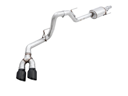 AWE 0FG Single Exit Exhaust for '15-'20 F-150 - 4.5 Diamond Black Tips image 1
