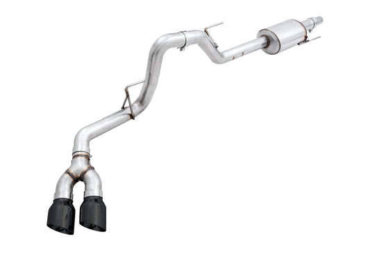 AWE 0FG Single Exit Exhaust for '15-'20 F-150 - 4.5 Diamond Black Tips image 1
