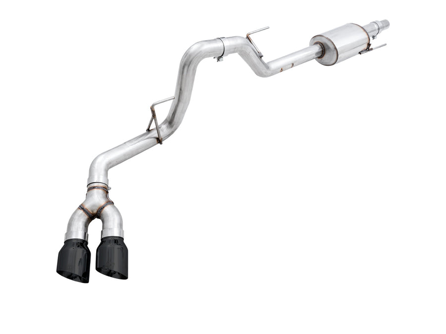 AWE 0FG Single Exit Exhaust for '15-'20 F-150 - 4.5 Diamond Black Tips image 1