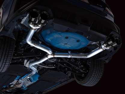 AWE Track Edition Exhaust for VB Subaru WRX - Diamond Black Tips image 8