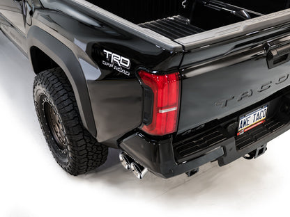 AWE 0FG Exhaust for 4th Gen Toyota Tacoma - Dual Chrome Silver Tips image 6