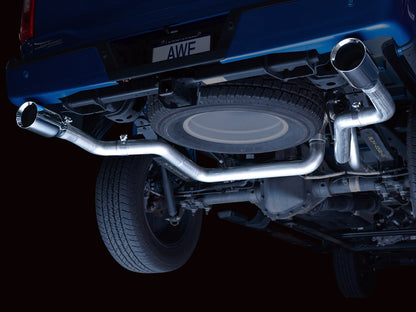 AWE 0FG Dual Split Rear Exhaust for '21+ Ford F-150 - 5 Chrome Silver Tips image 6