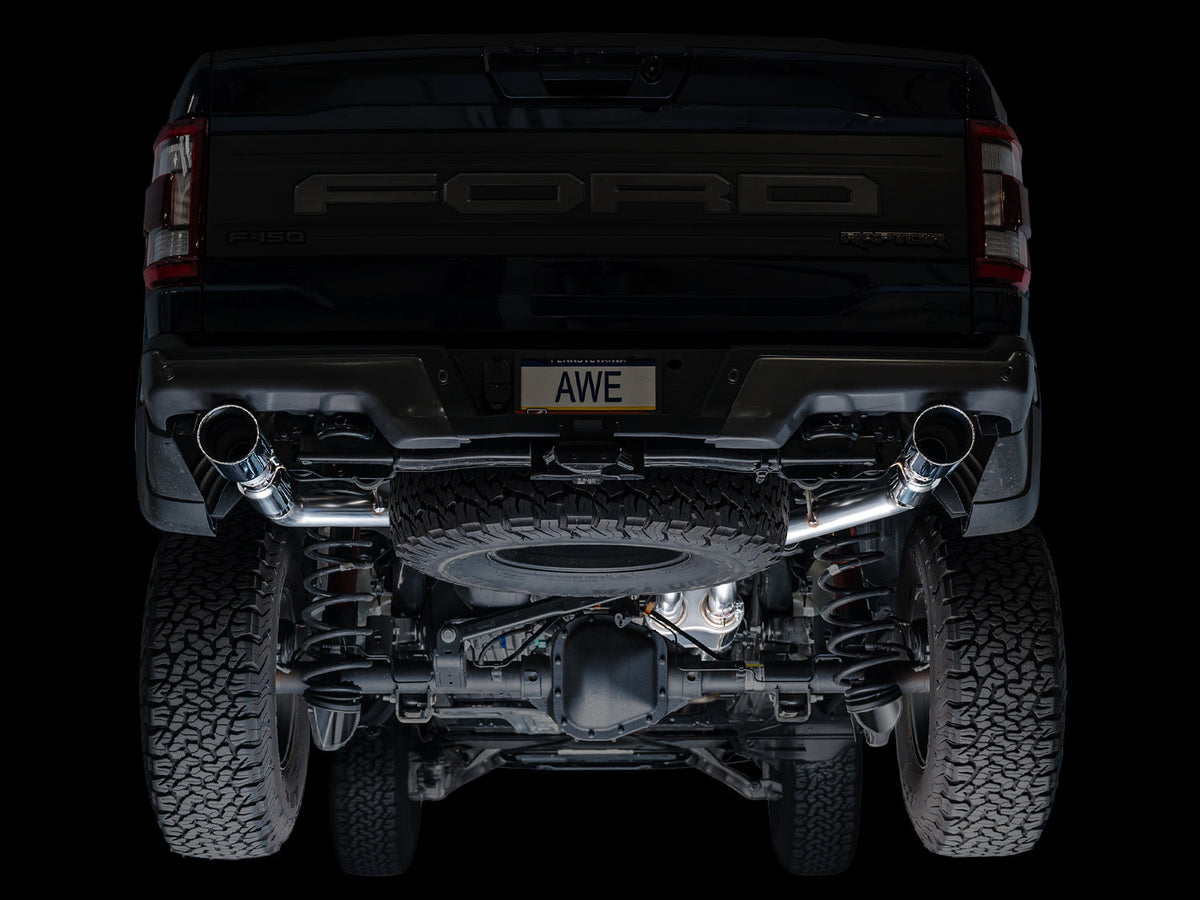 AWE SwitchPath™ Exhaust for Gen 3 Raptor - Chrome Silver Tips image 7