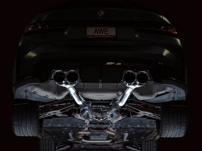 AWE Track Edition Catback Exhaust for BMW G8X M3/M4 - Chrome Silver Tips image 5