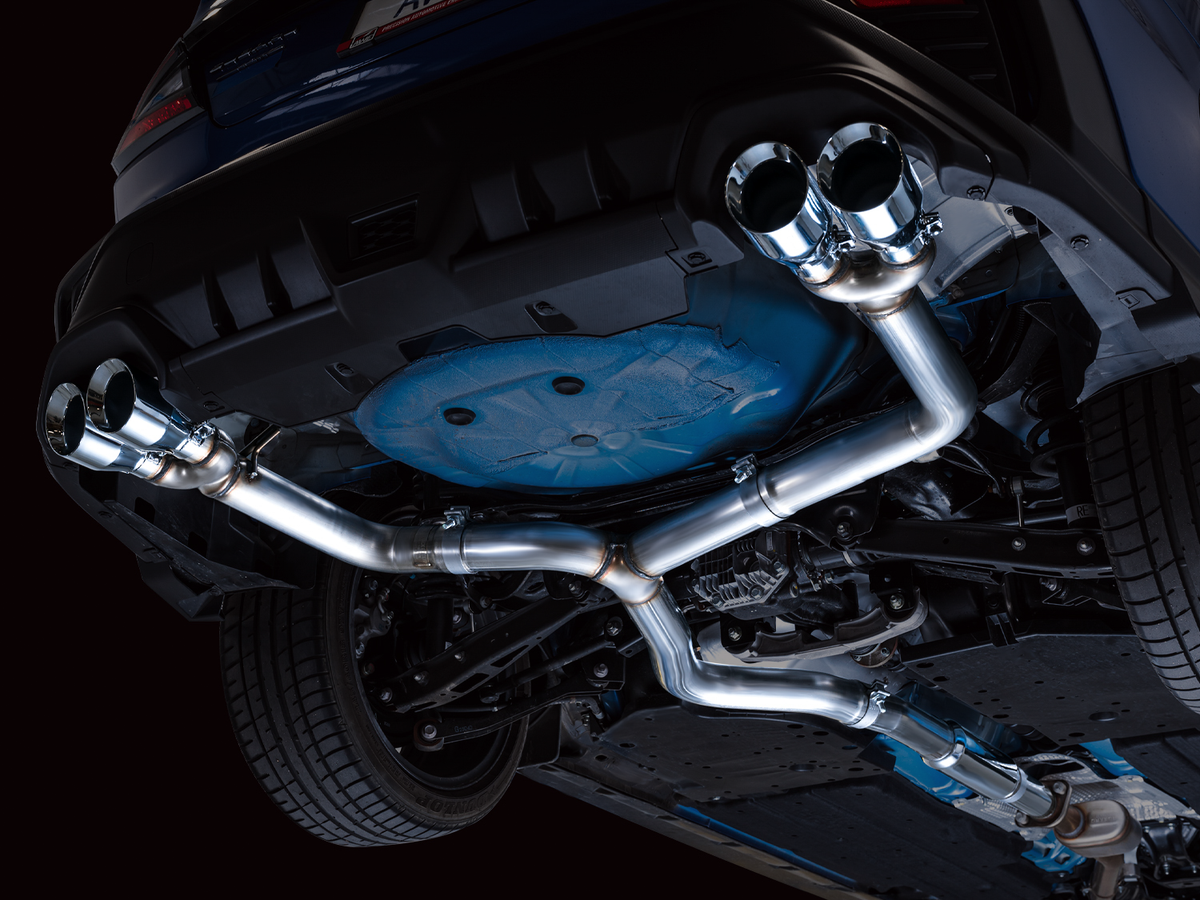 AWE Track Edition Exhaust for VB Subaru WRX - Chrome Silver Tips image 2