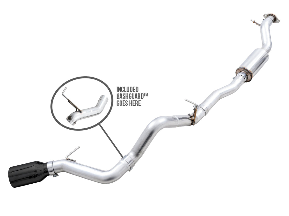 AWE 0FG Catback Exhaust for Ford Bronco with BashGuard™ - Single 5 Diamond Black Tip image 9