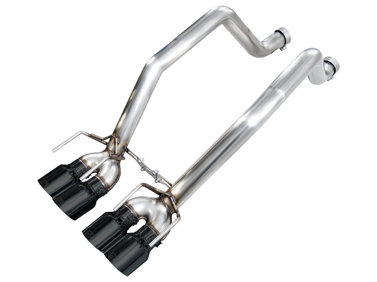 AWE Track Edition Axleback Exhaust for C6 Chevrolet Corvette Z06/ZR1 - Diamond Black Tips image 1