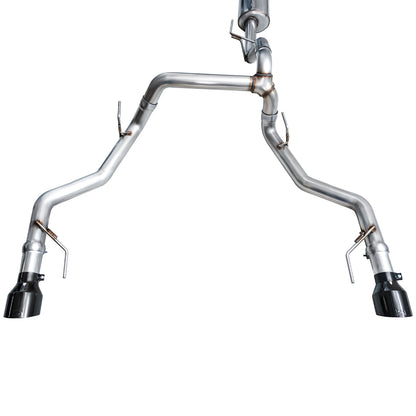 AWE 0FG Non-Resonated Catback for '21+ Ford F-150 Tremor (With Bumper Cutouts) - Diamond Black Tips image 14