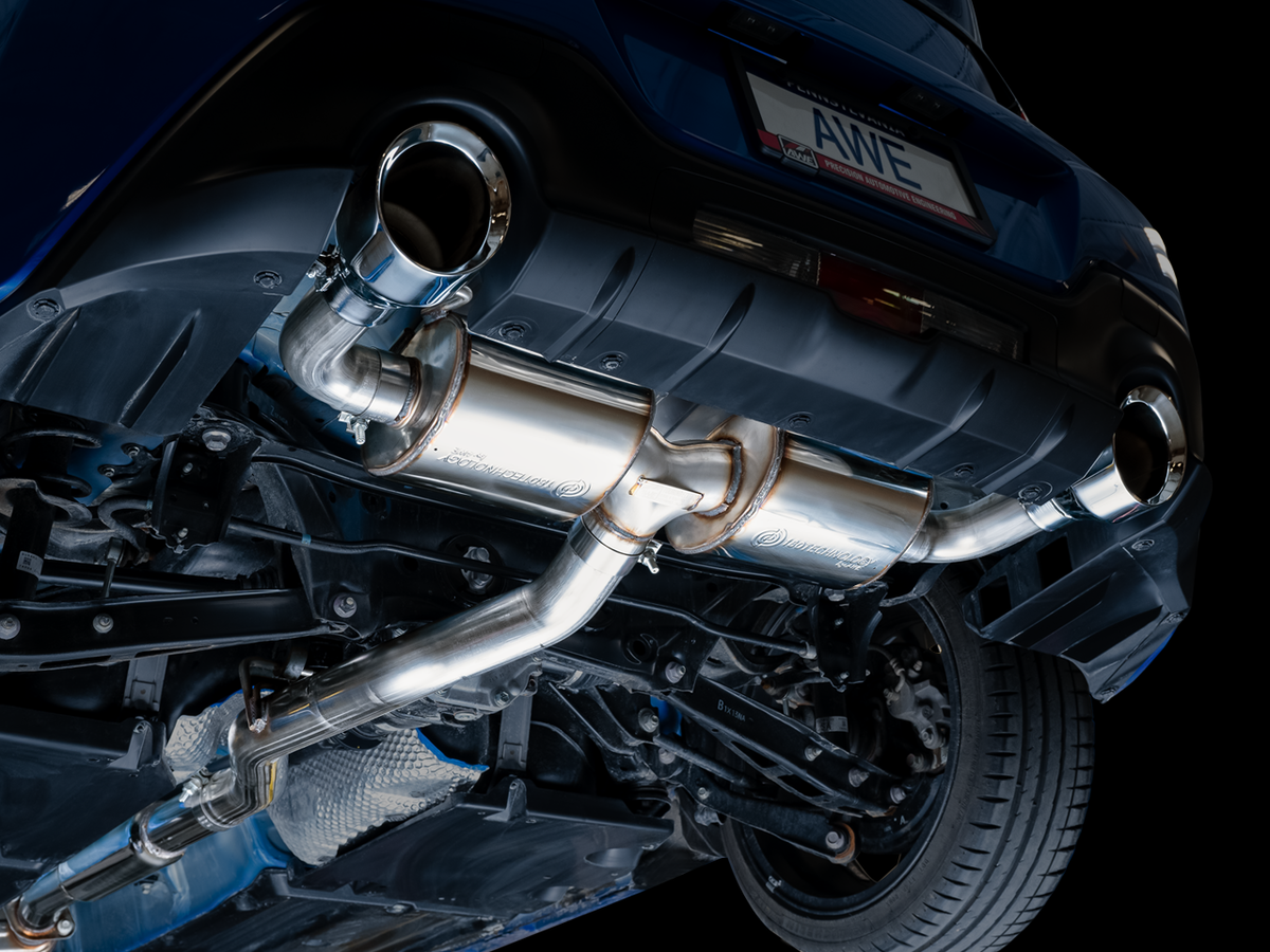 AWE Touring Edition Exhaust for Subaru BRZ / Toyota GR86 / Toyota 86 / Scion FR-S - Chrome Silver Tips image 3
