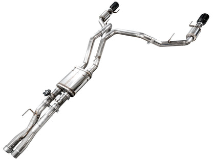AWE SwitchPath™ Exhaust for Gen 3 Raptor R - Diamond Black Tips image 12