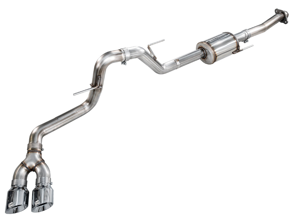 AWE 0FG Dual Side Exit Exhaust for Ford F-150 Regular Cab - 4.5 Chrome Silver Tips image 1
