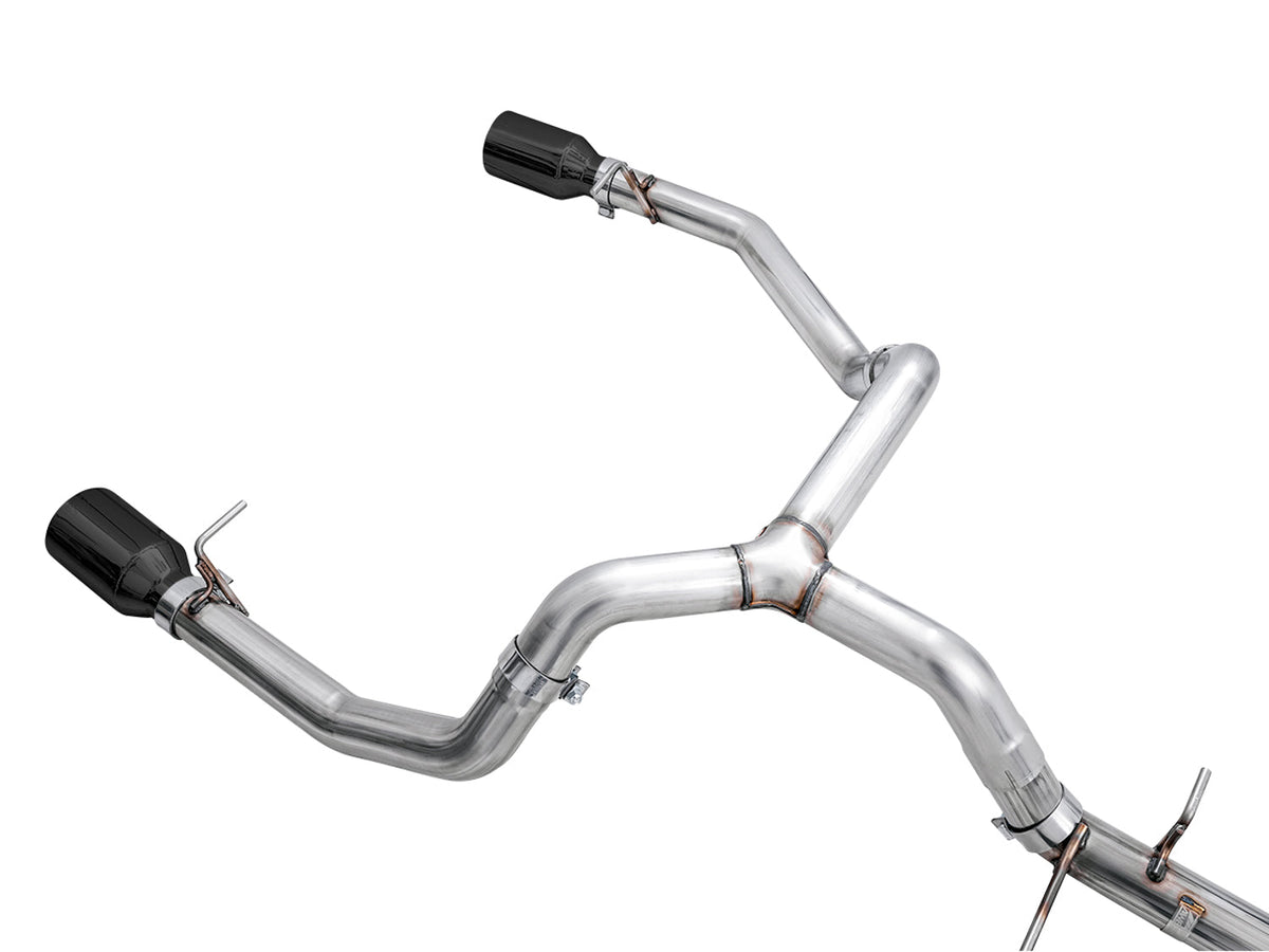 AWE 0FG Catback Split Rear Exit Exhaust for 4th Gen Silverado/Sierra 1500 5.3L (Flat Bumper) - Dual Diamond Black Tips image 7