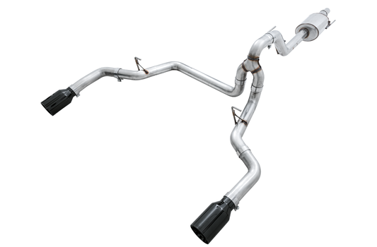 AWE 0FG Dual Exit Exhaust for '15-'20 F-150 - 5 Diamond Black Tips image 1