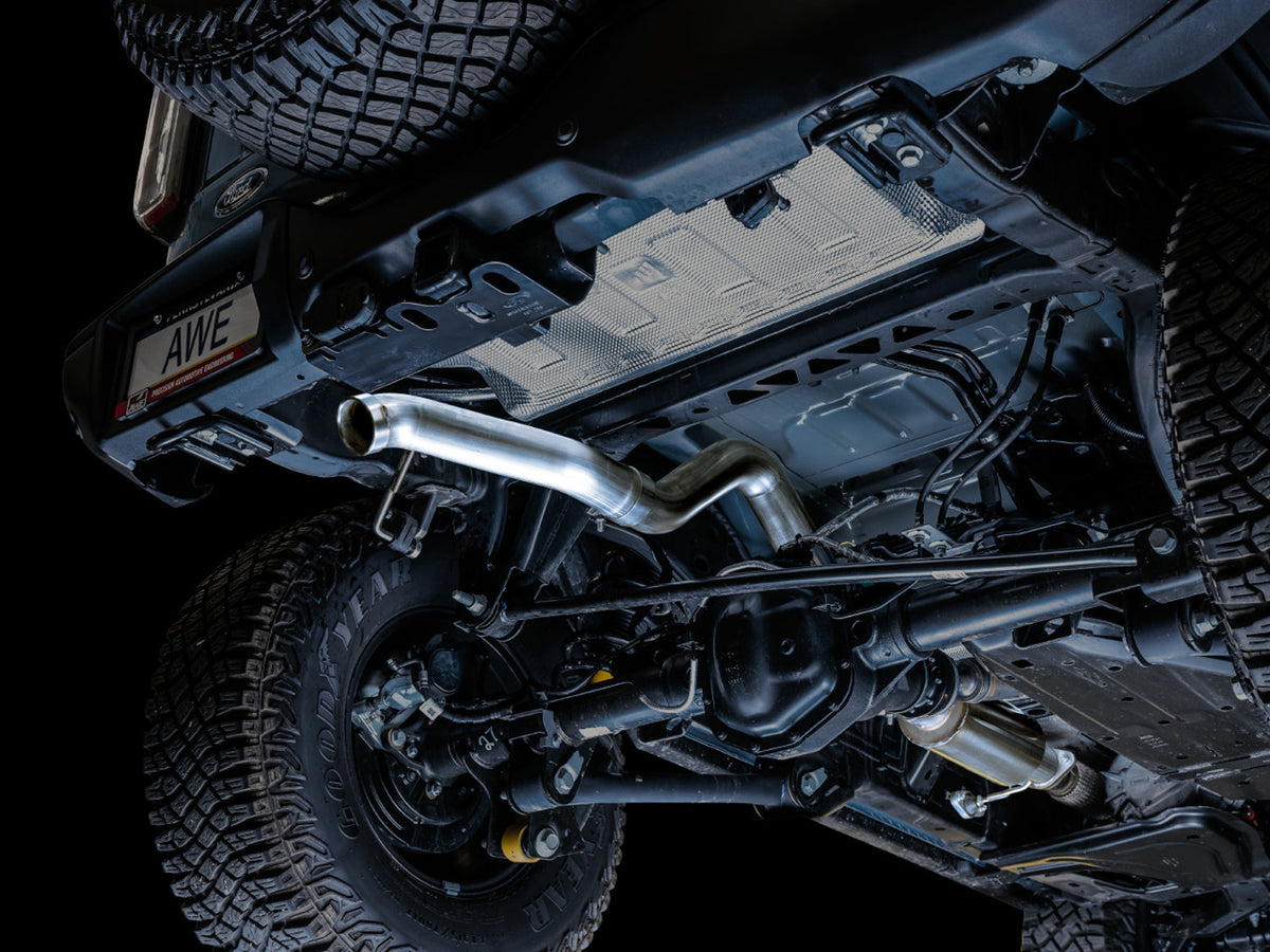 AWE 0FG Catback Exhaust for Ford Bronco with BashGuard™ - no tips image 4