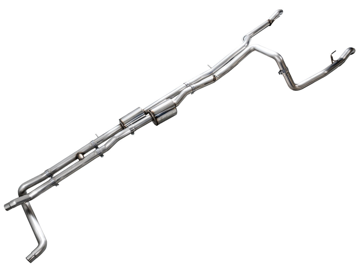 AWE 0FG Catback Split Rear Exit Exhaust for 4th Gen Silverado/Sierra 1500 6.2L (with bumper cutouts) - OE Tips image 7