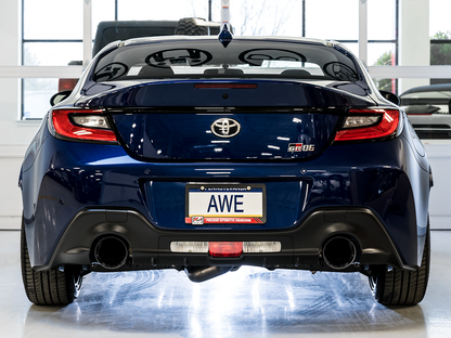 AWE Touring Edition Exhaust for Subaru BRZ / Toyota GR86 / Toyota 86 / Scion FR-S - Diamond Black Tips image 7