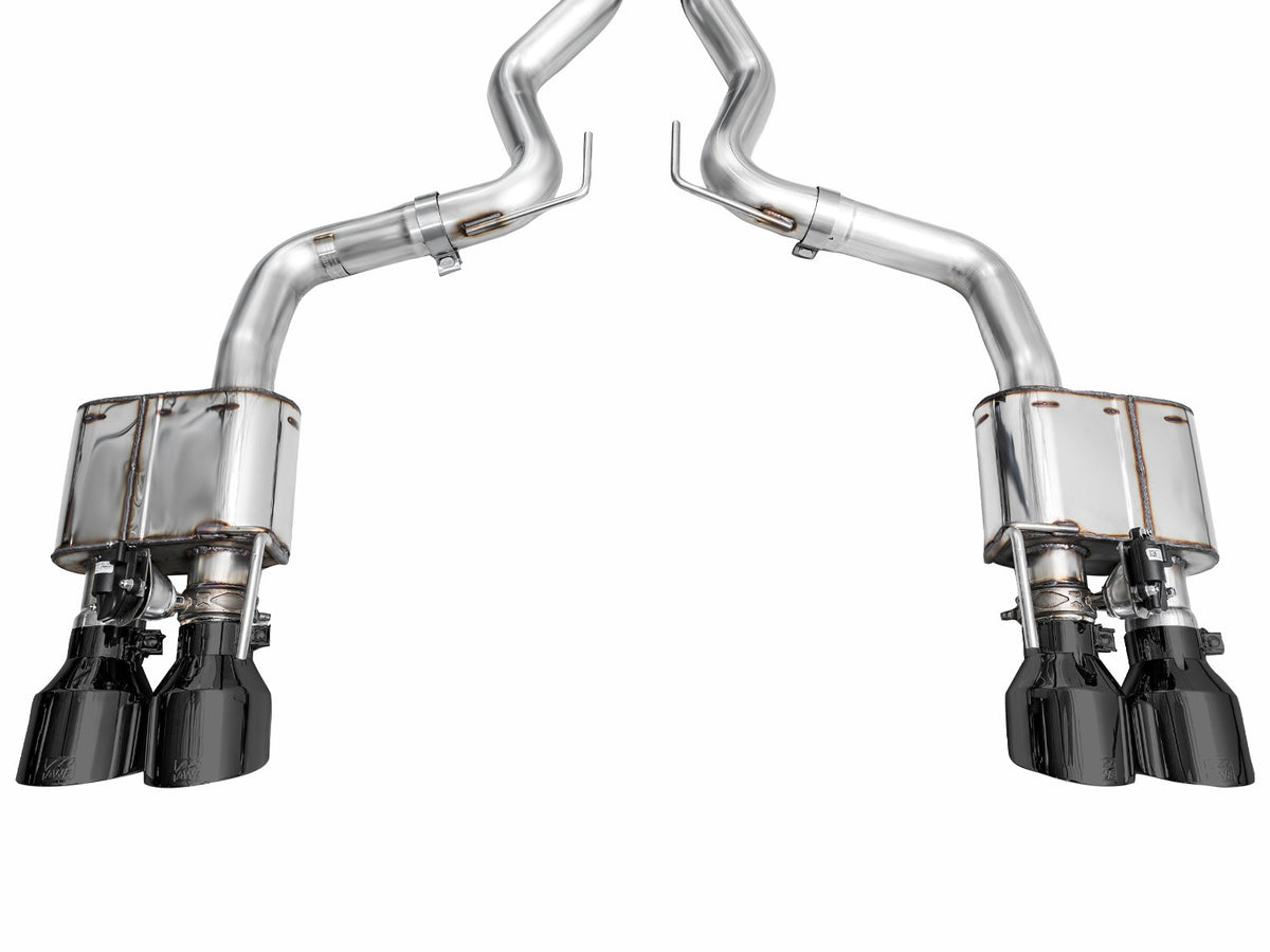 AWE SwitchPath™ Exhaust for Ford Mustang S550 Mach1 - Quad Diamond Black Tips image 9
