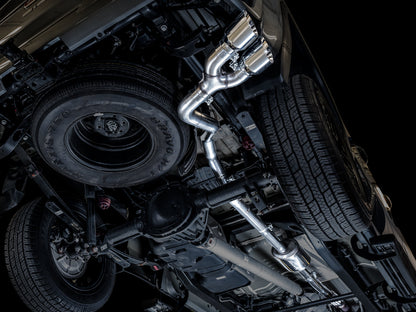 AWE 0FG Catback Dual Side Exit Exhaust for 4th Gen Silverado/Sierra 1500 5.3L (Flat Bumper) - Chrome Silver Tips image 4