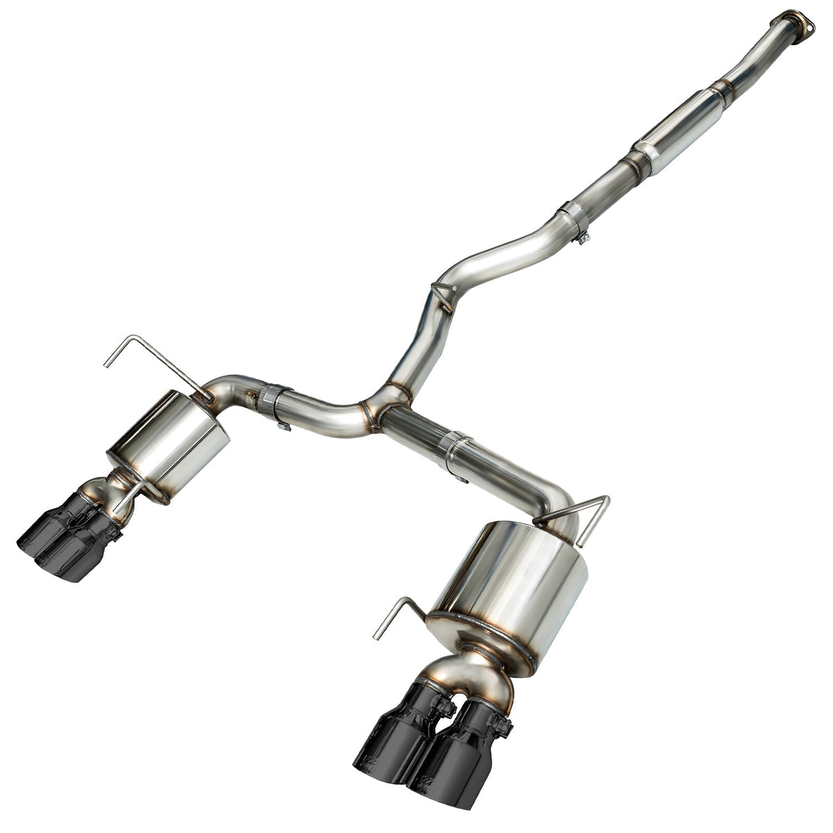 AWE Touring Edition Exhaust for 2015+ VA WRX Sedan - Diamond Black Quad Tips (102mm) image 1