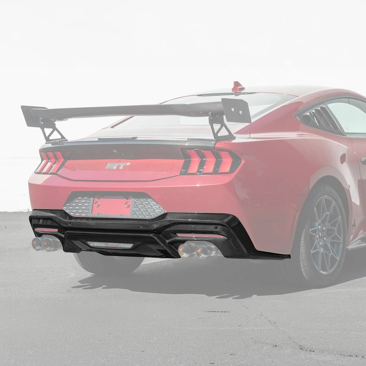 2024+ Ford Mustang V2 Package Carbon Fiber Rear Bumper Diffuser image 47