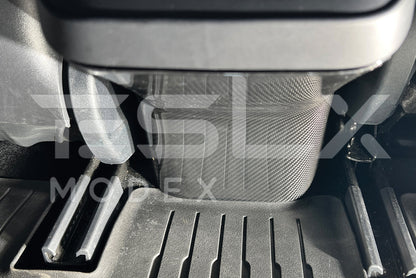 2020-23 Tesla Model 3 20-24 Y Carbon Fiber Interior Rear Anti-Kick Plate Cover image 4