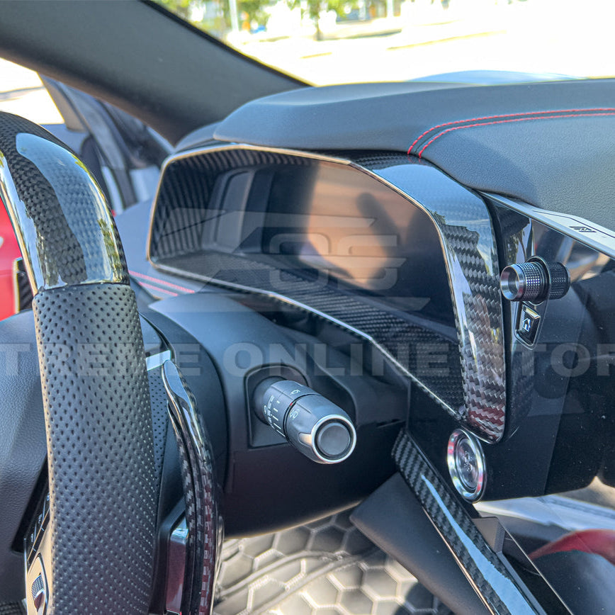 Corvette C8 DRY CARBON FIBER Gauge Cluster Cover image 7