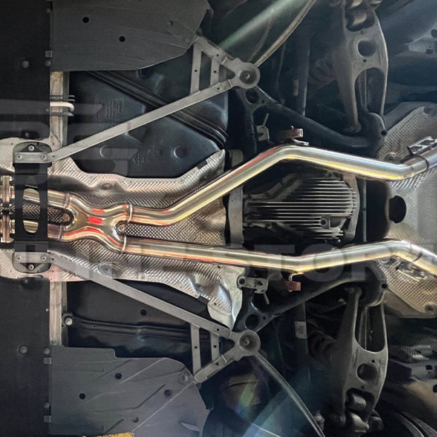 2015-2020 BMW F80 M3 F82 F83 M4 Resonated Mid Pipe Exhaust image 6