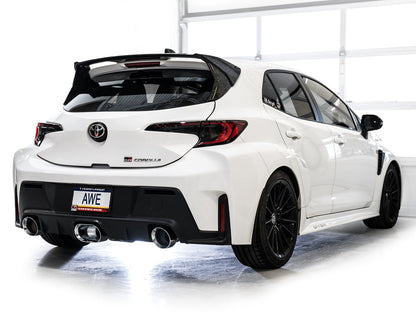 AWE Track Edition Exhaust for GR Corolla - Chrome Silver Tips image 2