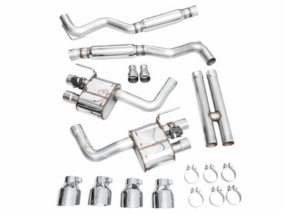 AWE SwitchPath™ Exhaust for S650 Ford Mustang Dark Horse - Quad Chrome Silver Tips image 16