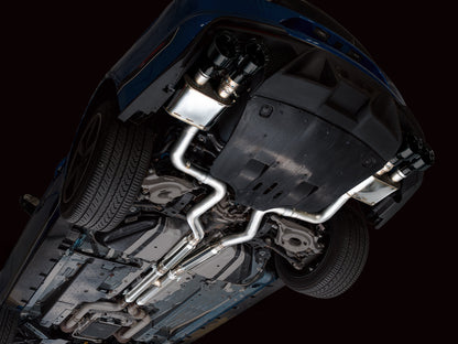 AWE SwitchPath™ Exhaust for Ford Mustang S550 Mach1 - Quad Diamond Black Tips image 2