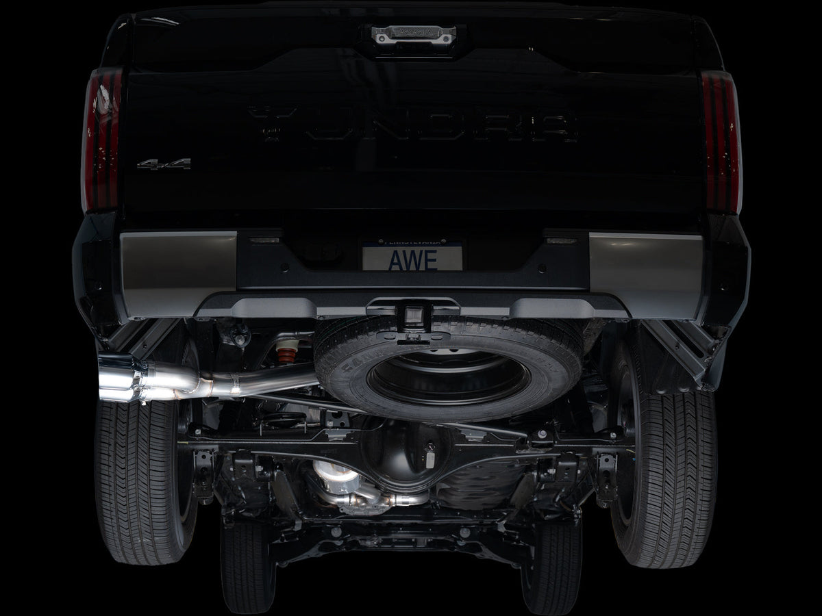 AWE 0FG Exhaust for 3rd Gen Toyota Tundra - Dual Chrome Silver Tips image 8